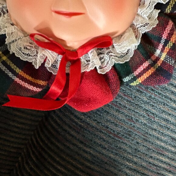 vintage doll face hanging decor kitchy christmas creepy dolly baby flat face - Picture 6 of 8